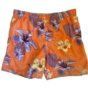 Pacific Shores Swim Trunks Shorts Orange Hawaii M